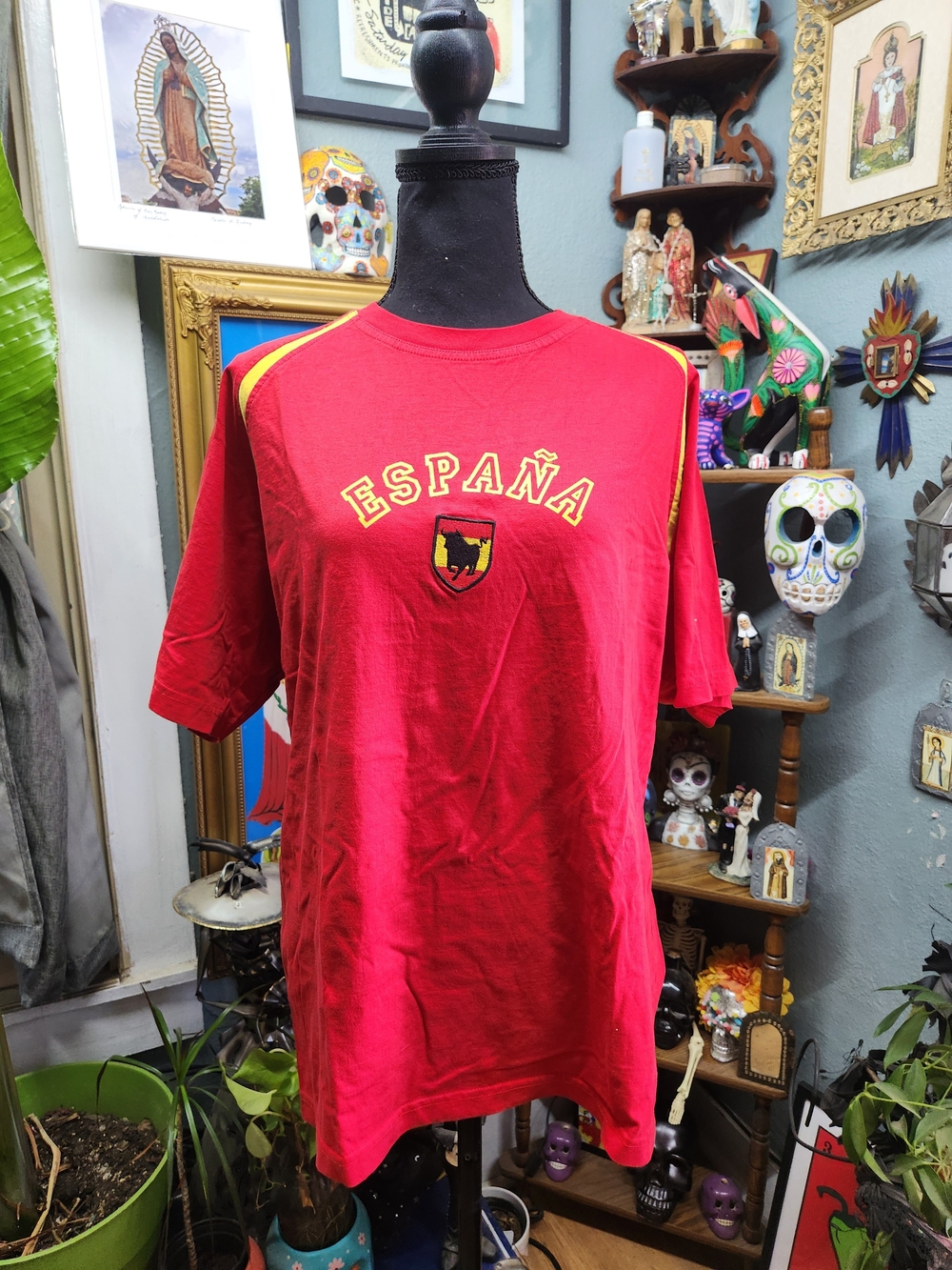 España Men's Red Short Sleeve Crew T-Shirt